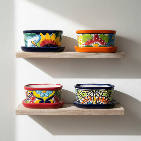 Small Talavera Flower Pot - lifestyle product view 1