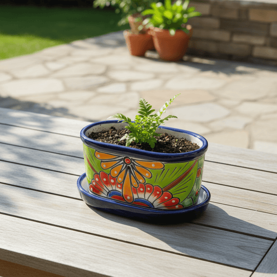 Small Talavera Flower Pot - lifestyle product view 4