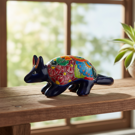 Talavera Armadillo Figurine - lifestyle product view 1