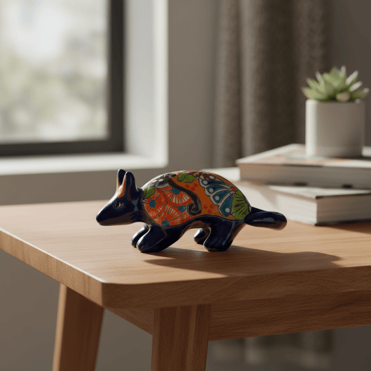 Talavera Armadillo Figurine - lifestyle product view 2