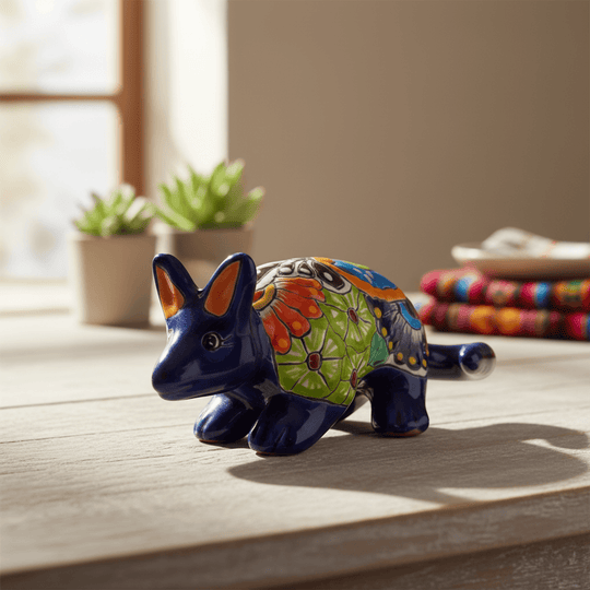 Talavera Armadillo Figurine - lifestyle product view 3