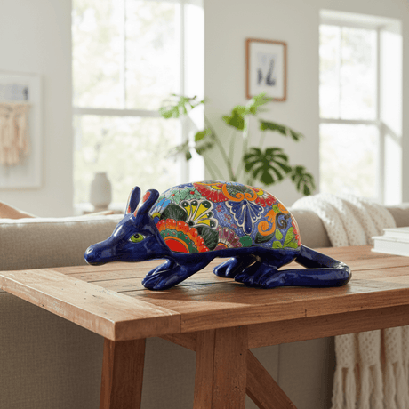 Talavera Armadillo Statue - lifestyle product view 1