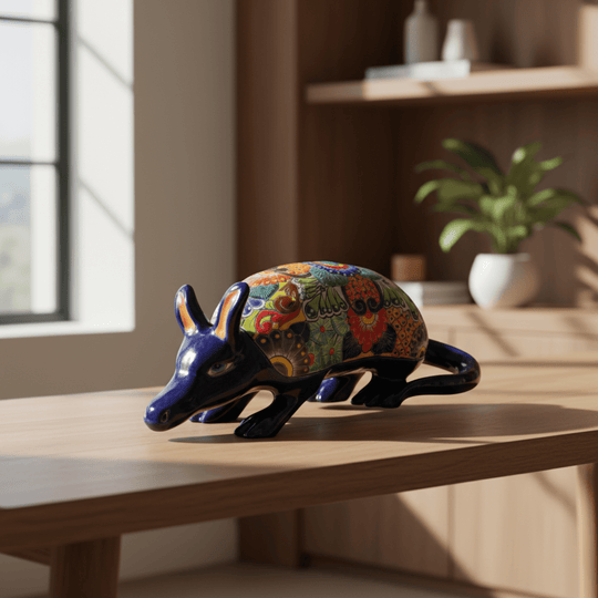 Talavera Armadillo Statue - lifestyle product view 2
