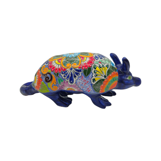 Talavera Armadillo Statue - white background product view 6