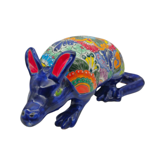 Talavera Armadillo Statue - white background product view 7