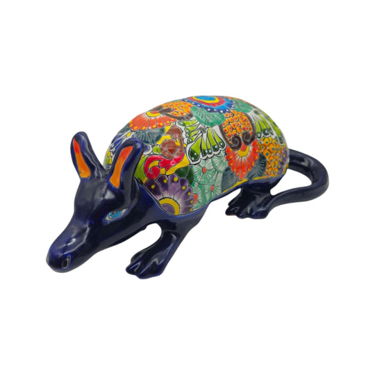 Talavera Armadillo Statue - white background product view 8