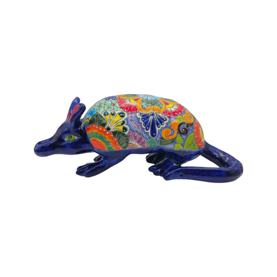 Talavera Armadillo Statue - white background product view 9