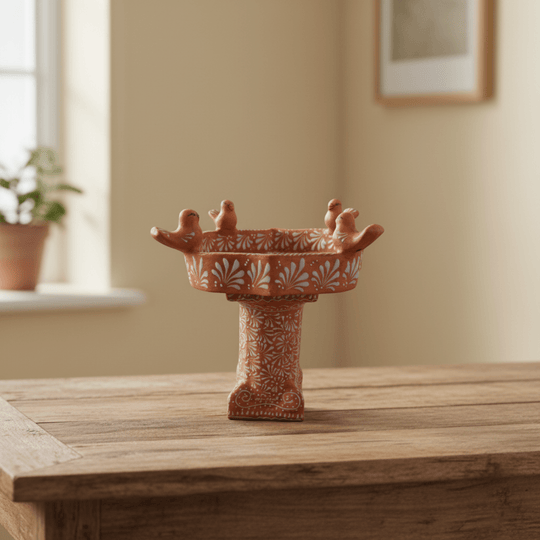 Talavera Bird Bath - lifestyle product view 2
