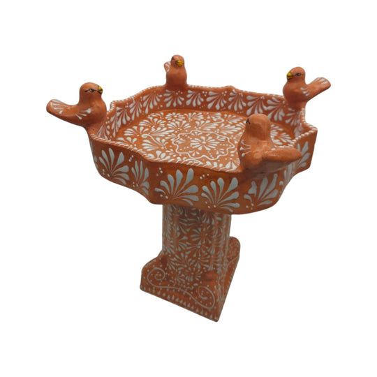 Talavera Bird Bath - white background product view 4
