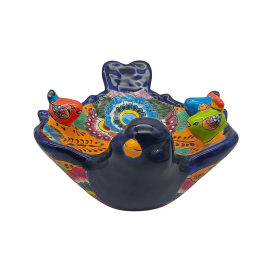 Talavera Bird Bath - white background product view 5