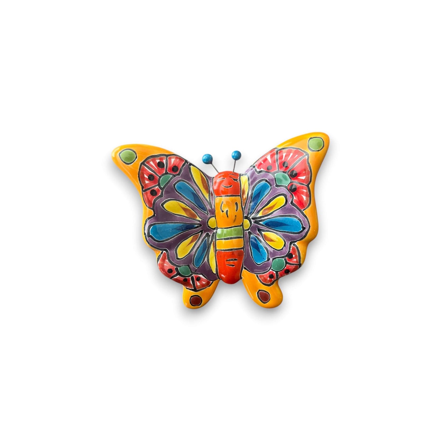 Talavera Butterfly Wall Hanging - Mexican Folk Art