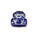 Talavera Car Planter | Small Blue & White Handmade Ceramic Pot hand-painted blue and white Talavera car planter with floral motifs