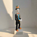 Talavera Catrin Statue | 33" Day of the Dead Figurine hand-painted Talavera Catrin in black suit from Guanajuato, Mexico