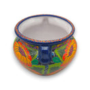 Talavera Ceramic Planter | Bright Sunflower Pot hand-painted sunflower motif ceramic planter, kiln-fired lead-free glaze, Guanajuato craftsmanship