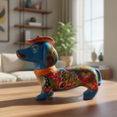 Talavera Dachshund Statue - lifestyle product view 1
