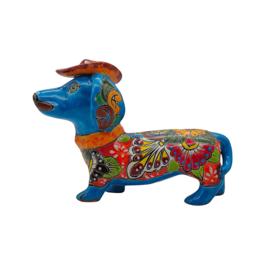 Talavera Dachshund Statue - white background product view 6