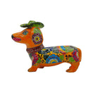 Talavera Dachshund Statue - white background product view 3