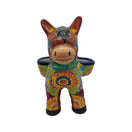 Talavera Donkey Planter | Vibrant Mexican Burro Pot front view