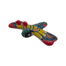 Set of 2 Talavera Dragonfly Wall Figurines | Mexican Folk Art - hand-painted colorful Talavera dragonfly with floral and geometric motifs