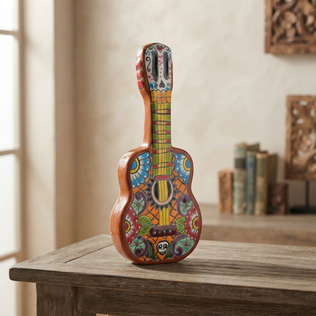 Talavera Guitar Statue - lifestyle product view 1