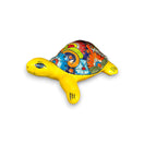 Talavera Sea Turtle Statue | Colorful Hand-Painted Mexican Decor - hand-painted yellow Talavera turtle with floral shell, kiln-fired, lead-free glaze, Guanajuato