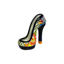 Talavera High Heel Statue | Colorful Handmade Mexican Decor - hand-painted Talavera ceramic high heel from Guanajuato workshop