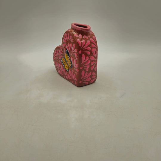 Talavera Heart Vase — TGH-6740; actual product against its original background.
