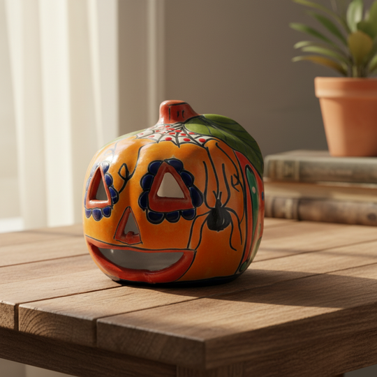 Talavera Jack-O'-Lantern Statue - lifestyle product view 2