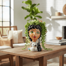 Talavera Lady & Bunny Planter - lifestyle product view 1