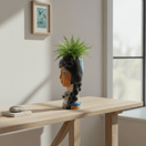 Talavera Lady & Bunny Planter - lifestyle product view 2