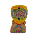 Talavera Lady Head Planter - white background product view 4