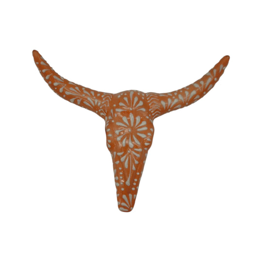 Talavera Longhorn Wall Art - white background product view 4