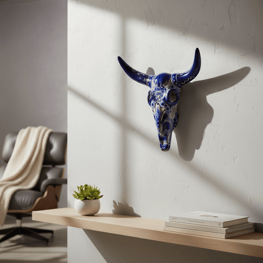 Talavera Longhorn Skull Wall Art - lifestyle product view 2