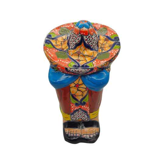 Talavera Panchito Sleeping Man Figurine - white background product view 3