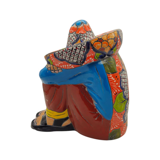 Talavera Panchito Sleeping Man Figurine - white background product view 6