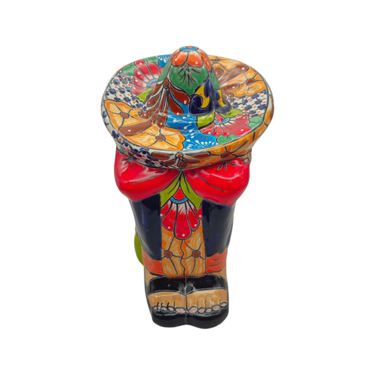 Talavera Panchito Sleeping Man Figurine - white background product view 8