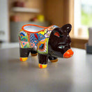 Talavera Pig Planter | Colorful Hand-Painted Mexican Pottery - hand-painted ceramic pig planter with floral Talavera patterns, glossy lead-free glaze