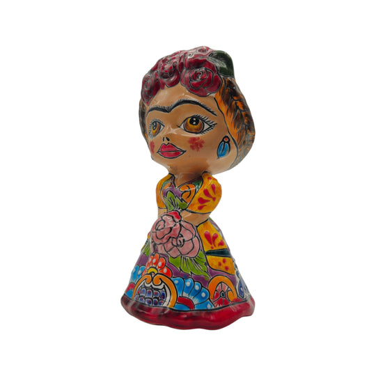 Talavera Frida Statue/ Planter - white background product view 5
