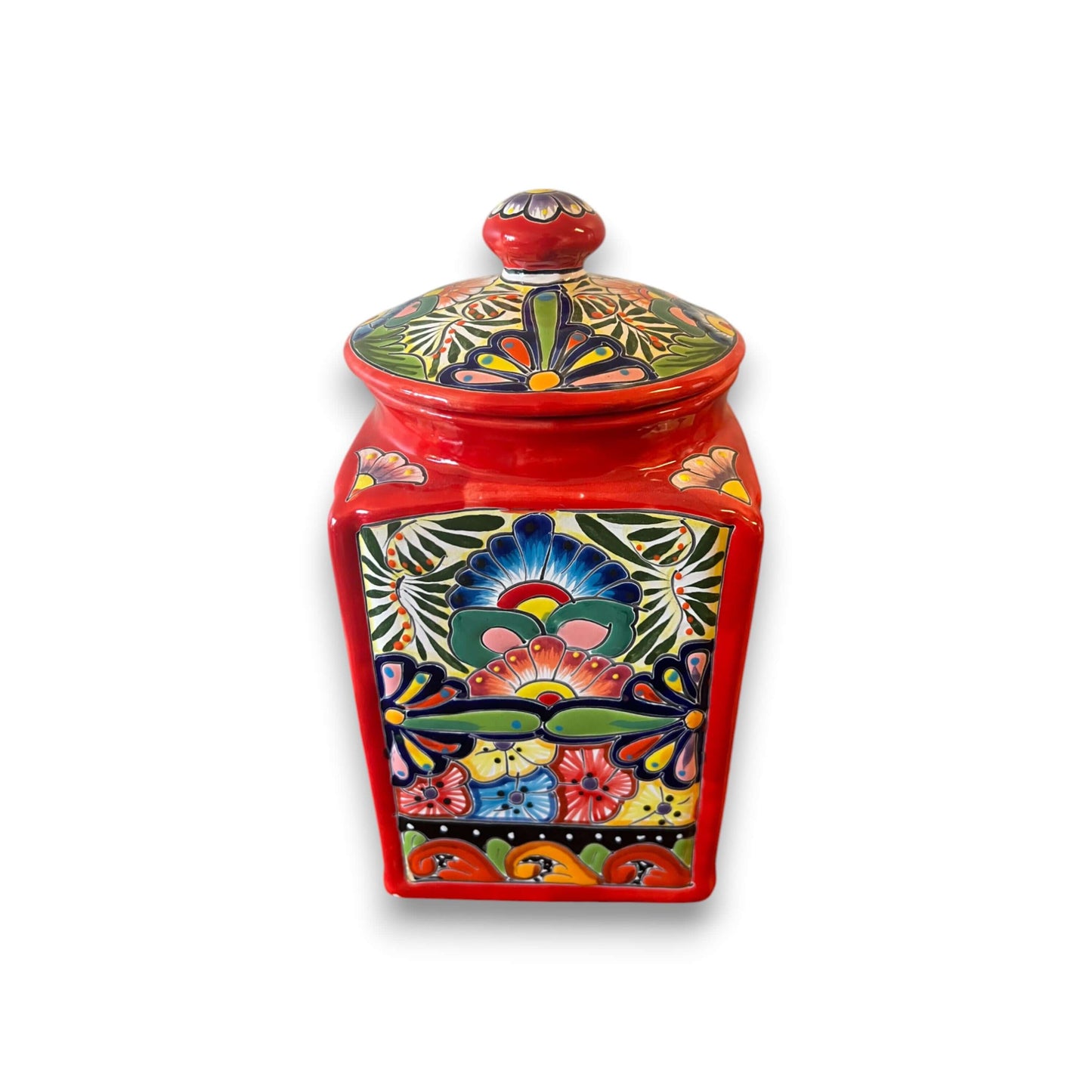 Talavera Red Canister Set | Mexican Ceramic Jars
