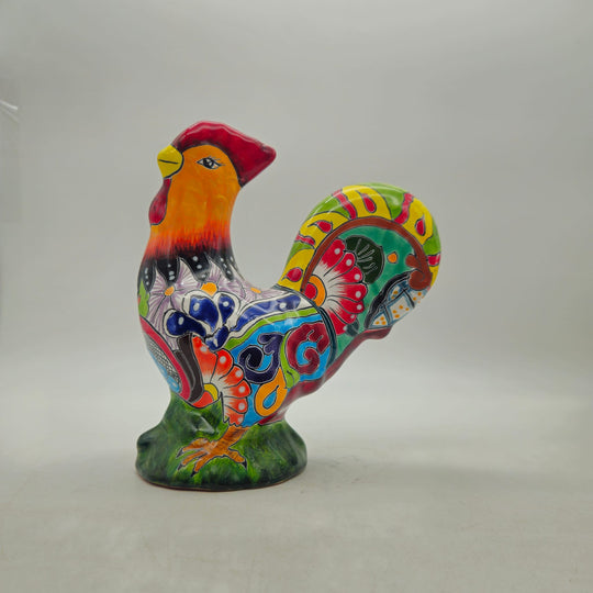 Talavera Rooster Statue — TGH-3126; actual product against its original background.