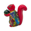 Talavera Squirrel Statue with Nut - white background product view 4
