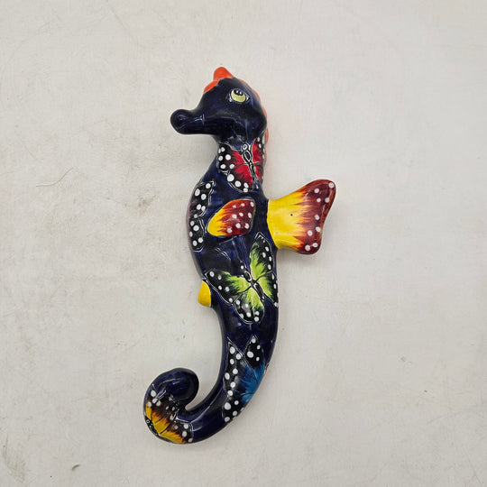 Talavera Seahorse Figurine — TGH-6495; actual product against its original background.