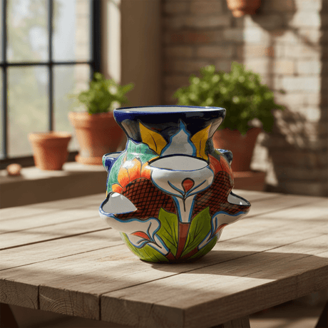 Talavera Strawberry Planter - lifestyle product view 1