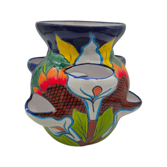 Talavera Strawberry Planter - white background product view 8