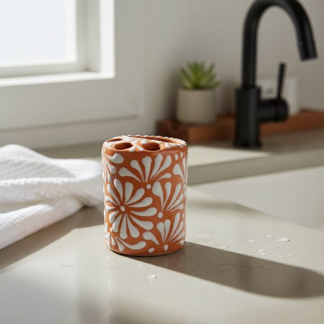 Talavera Toothbrush Holder - lifestyle product view 1
