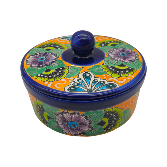 Talavera Tortilla Warmer - white background product view 7