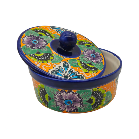 Talavera Tortilla Warmer - white background product view 8