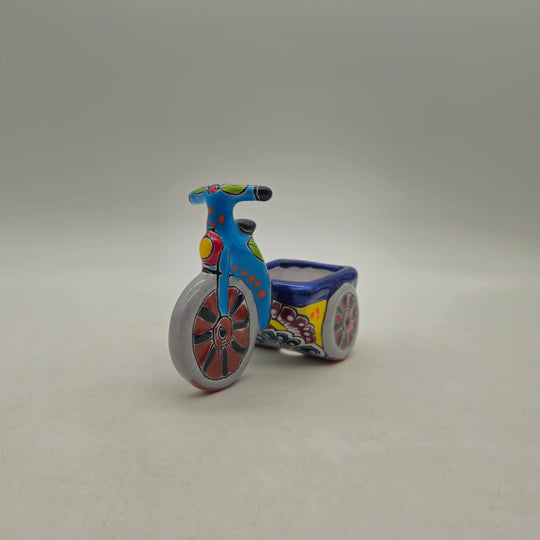 Talavera Tricycle Planter — TGH-7513; actual product against its original background.