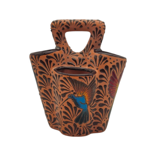 Talavera Utensil Holder - white background product view 4