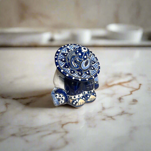 Talavera Panchito Figurine | Blue & White